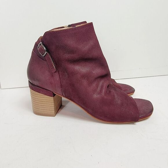 Vintage foundry Co. NWOB Sabrina open toe leather boot with block heel. size 9.5 - Picture 2 of 9